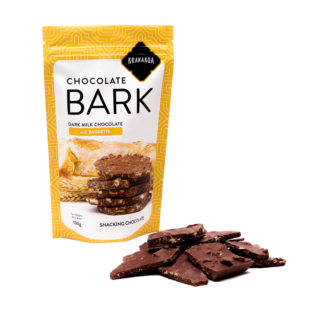 Chocolate Barks 60% Dark Milk Chocolate with Baguette 100g