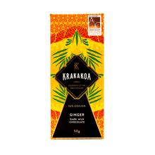 Load image into Gallery viewer, Flavoured Ginger Dark Milk Chocolate 50g