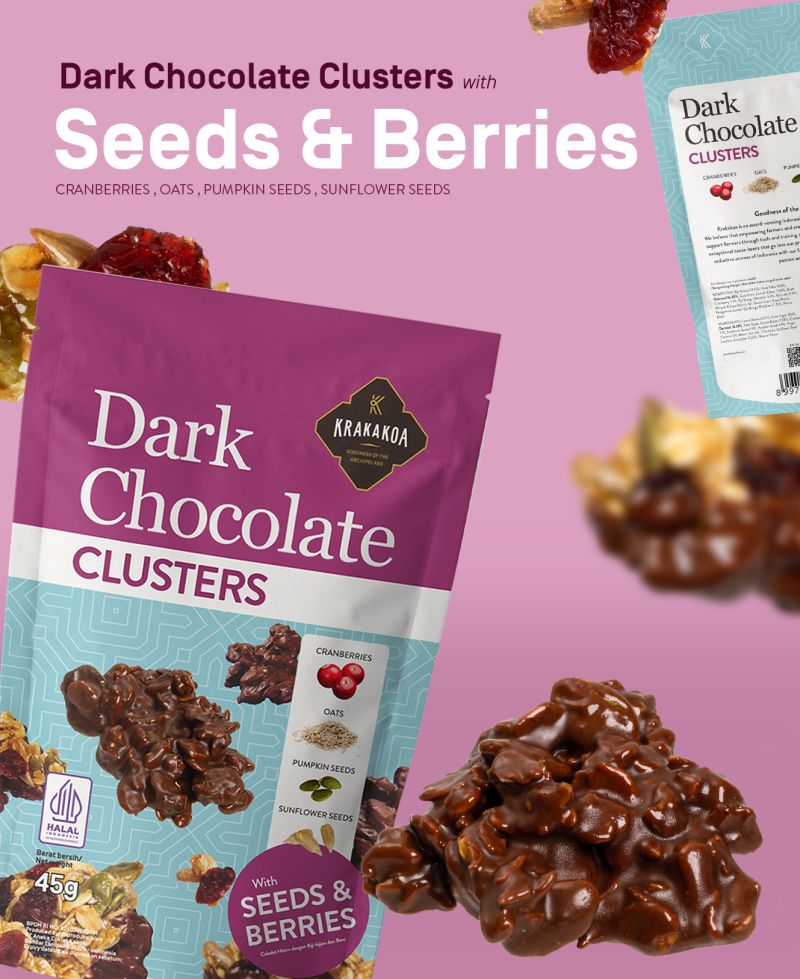 Dark Chocolate Clusters Seed & Berries 45g