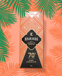 Arenga Bars 70% Dark Chocolate 50g