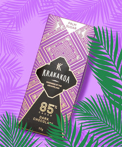 Arenga Bars 85% Dark Chocolate 50g
