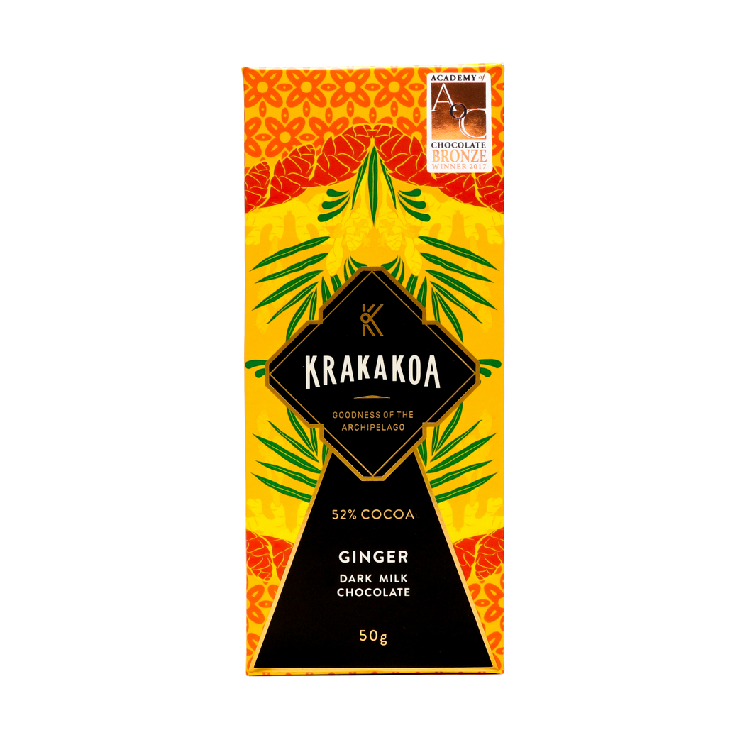 Flavoured Ginger Dark Milk Chocolate 50g