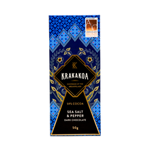 Load image into Gallery viewer, Flavoured Sea Salt &amp; Pepper Dark Chocolate 50g
